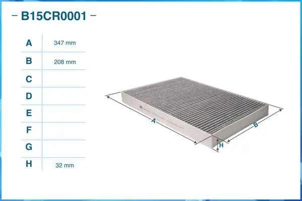 B15CR0001 CWORKS Фильтр, воздух во внутренном пространстве (фото 2)