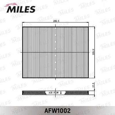 AFW1002 MILES Фильтр, воздух во внутренном пространстве (фото 2)