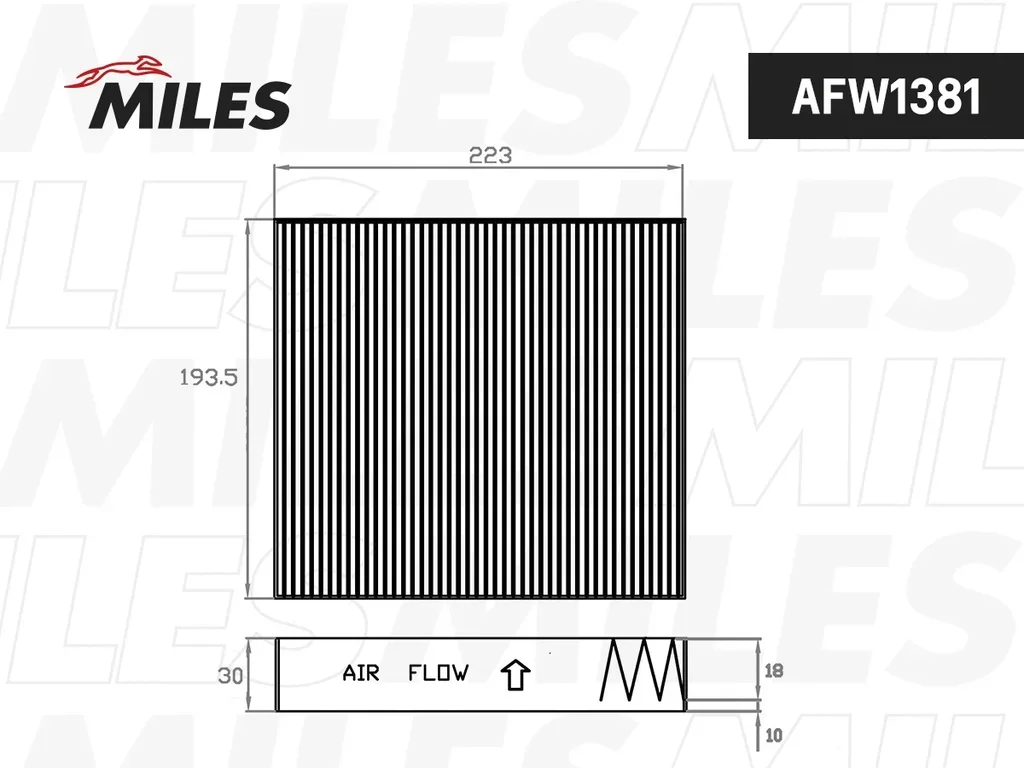 AFW1381 MILES Фильтр, воздух во внутренном пространстве (фото 1)