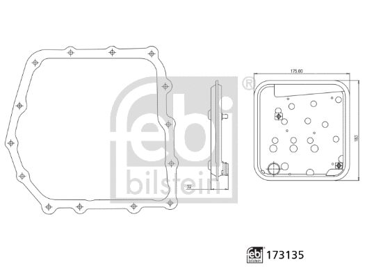 173135 FEBI Комплект гидрофильтров, автоматическая коробка передач (фото 1)