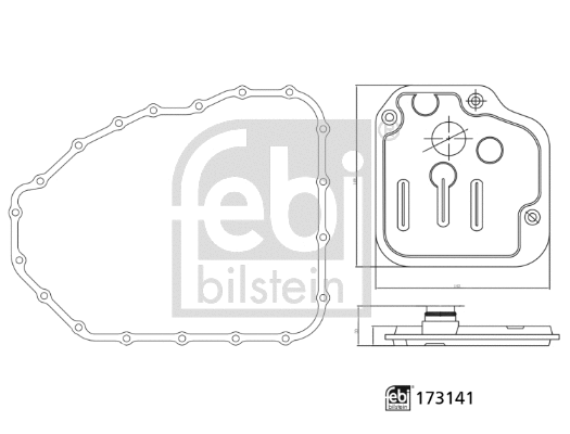 173141 FEBI Комплект гидрофильтров, автоматическая коробка передач (фото 1)