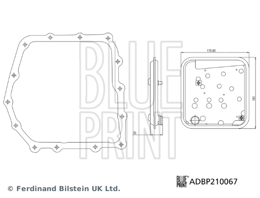 ADBP210067 BLUE PRINT Комплект гидрофильтров, автоматическая коробка передач (фото 1)