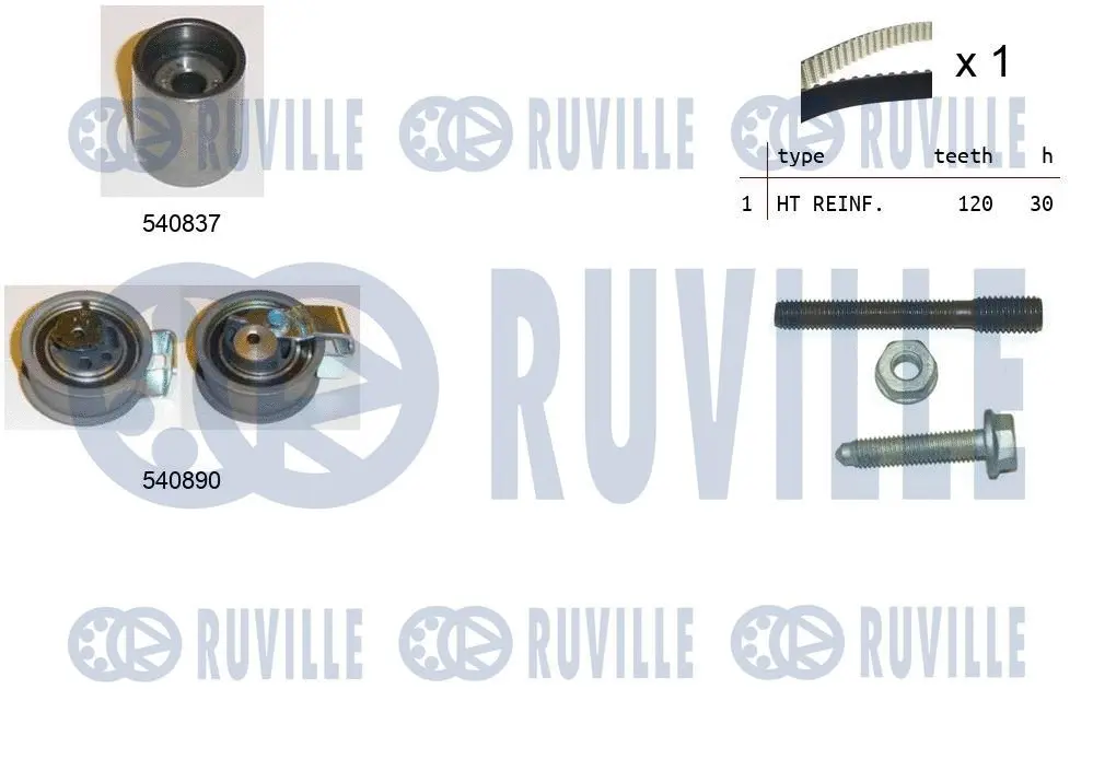 550137 RUVILLE Комплект ремня ГРМ (фото 1)
