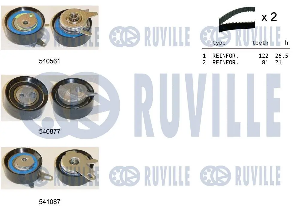 550143 RUVILLE Комплект ремня ГРМ (фото 1)