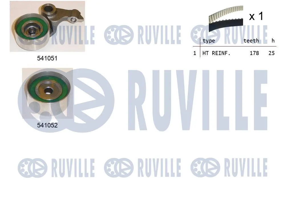 550156 RUVILLE Комплект ремня ГРМ (фото 1)