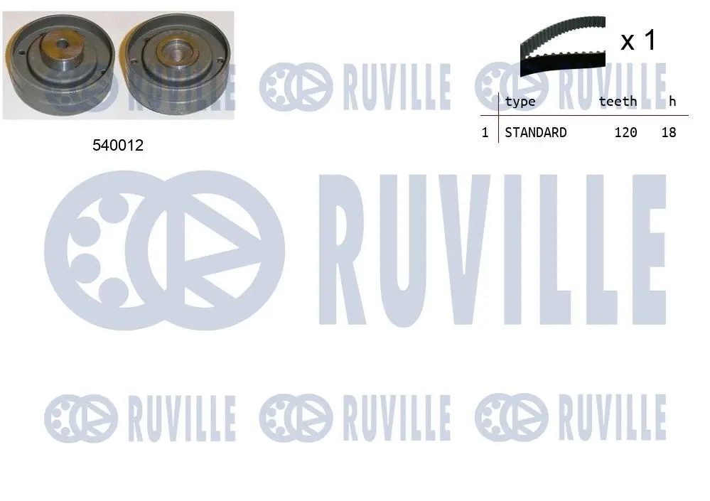 550165 RUVILLE Комплект ремня ГРМ (фото 1)