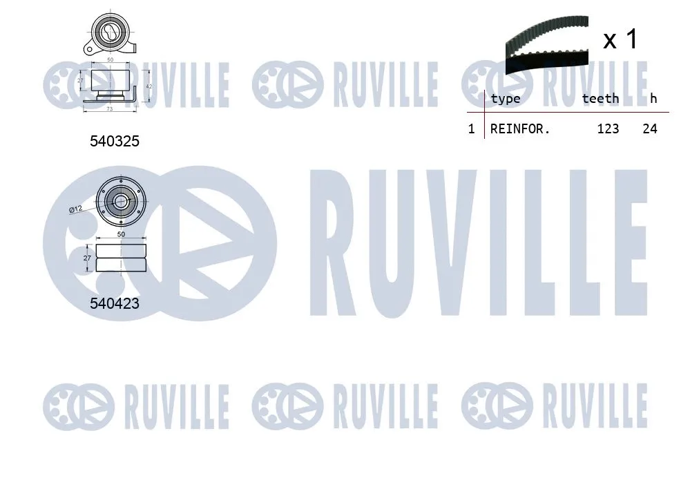 550191 RUVILLE Комплект ремня ГРМ (фото 2)