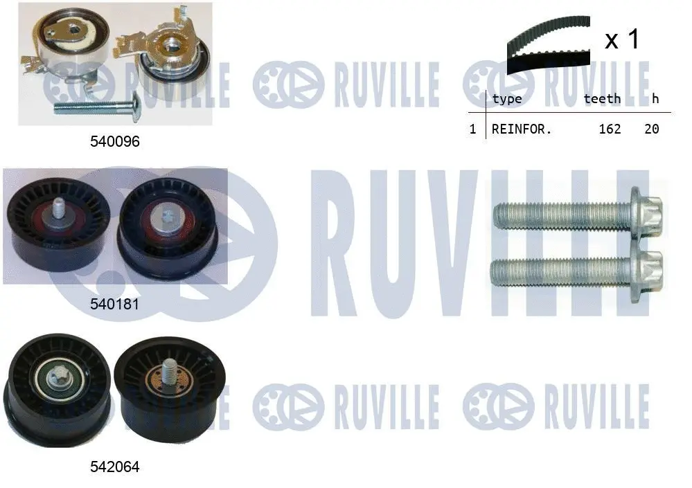 550317 RUVILLE Комплект ремня ГРМ (фото 1)
