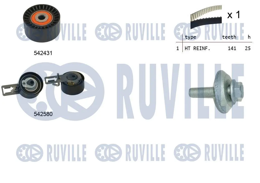 550369 RUVILLE Комплект ремня ГРМ (фото 1)