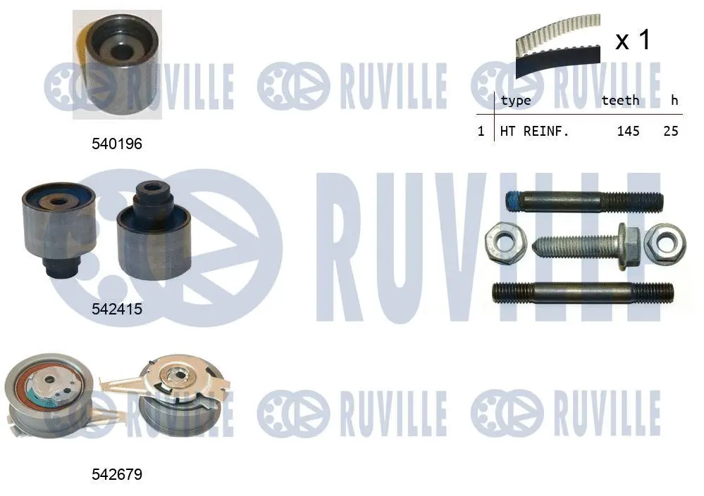 550376 RUVILLE Комплект ремня ГРМ (фото 1)