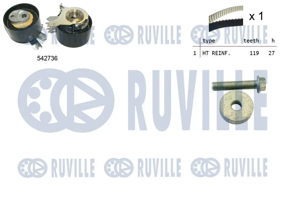 550378 RUVILLE Комплект ремня ГРМ (фото 1)