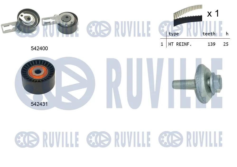 550379 RUVILLE Комплект ремня ГРМ (фото 1)
