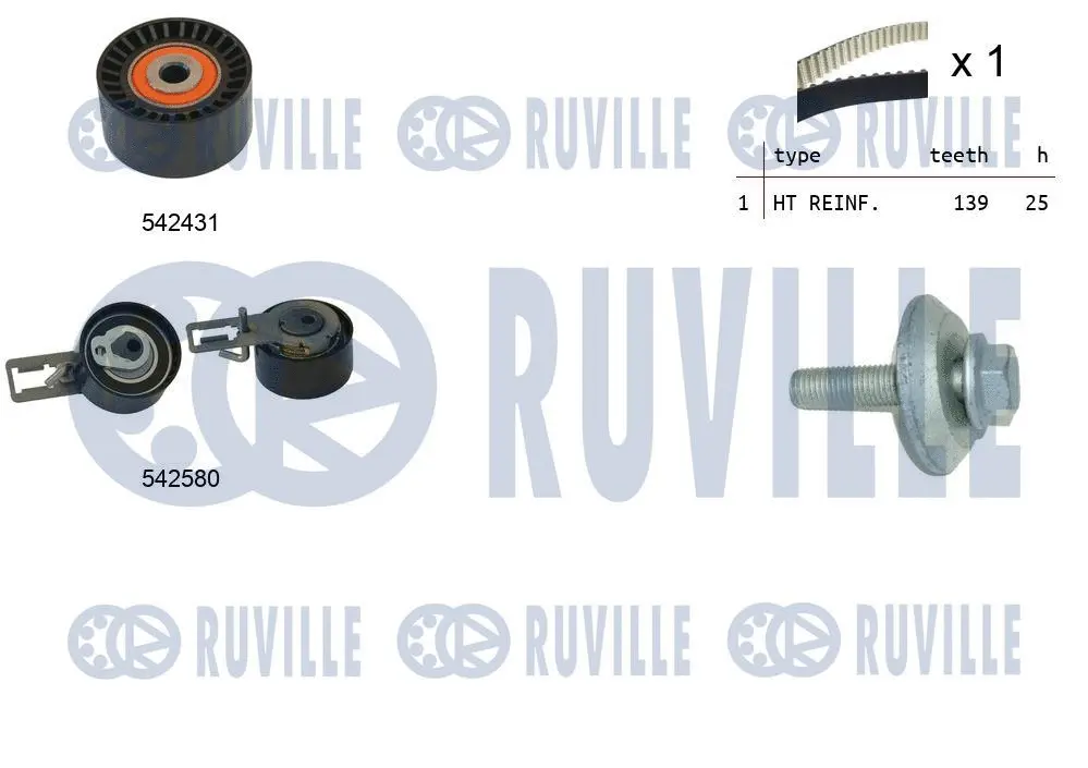 550386 RUVILLE Комплект ремня ГРМ (фото 1)