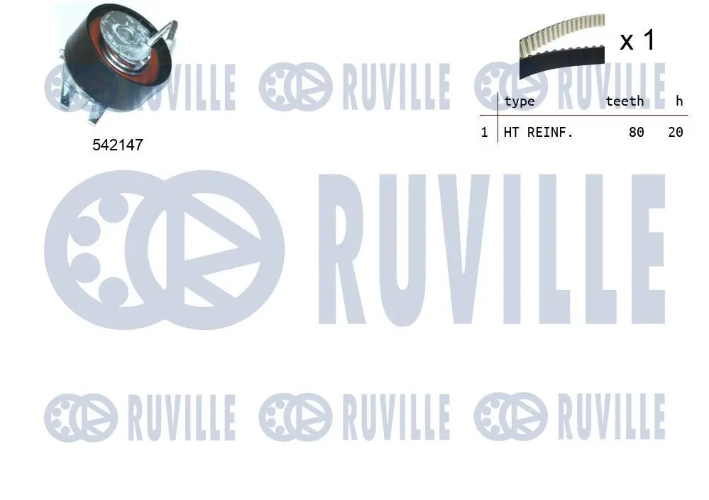 550388 RUVILLE Комплект ремня ГРМ (фото 1)