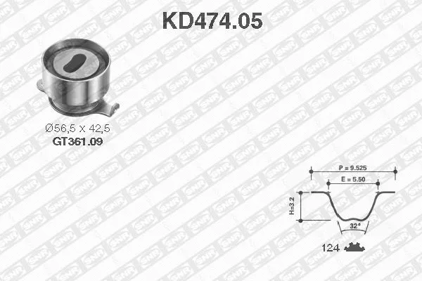 KD474.05 SNR/NTN Комплект ремня ГРМ (фото 1)