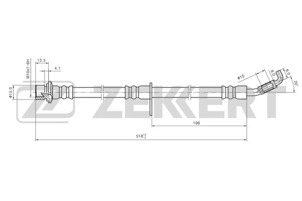 BS-9480 ZEKKERT Тормозной шланг (фото 3)