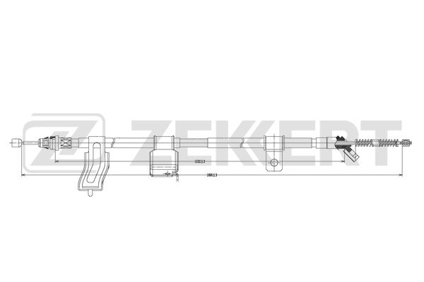 BZ-1073 ZEKKERT Тросик, cтояночный тормоз (фото 1)