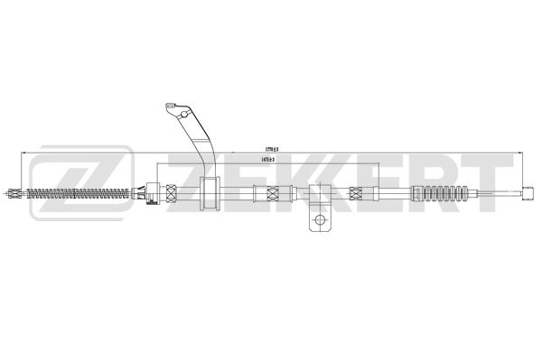 BZ-1191 ZEKKERT Тросик, cтояночный тормоз (фото 1)