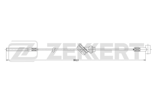 BZ-1201 ZEKKERT Тросик, cтояночный тормоз (фото 1)