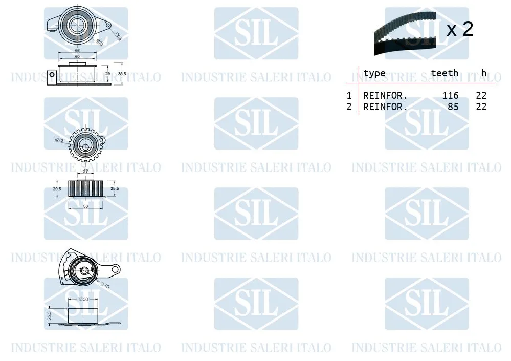 TK1014 SALERI Комплект ремня ГРМ (фото 2)