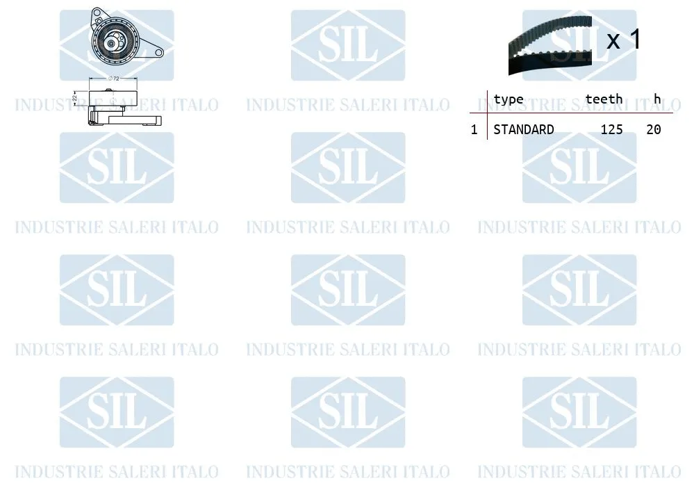TK1221 SALERI Комплект ремня ГРМ (фото 2)