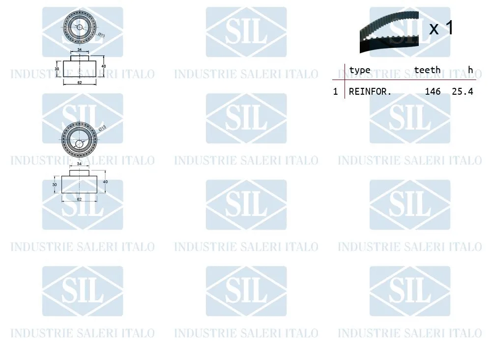 TK1292 SALERI Комплект ремня ГРМ (фото 2)