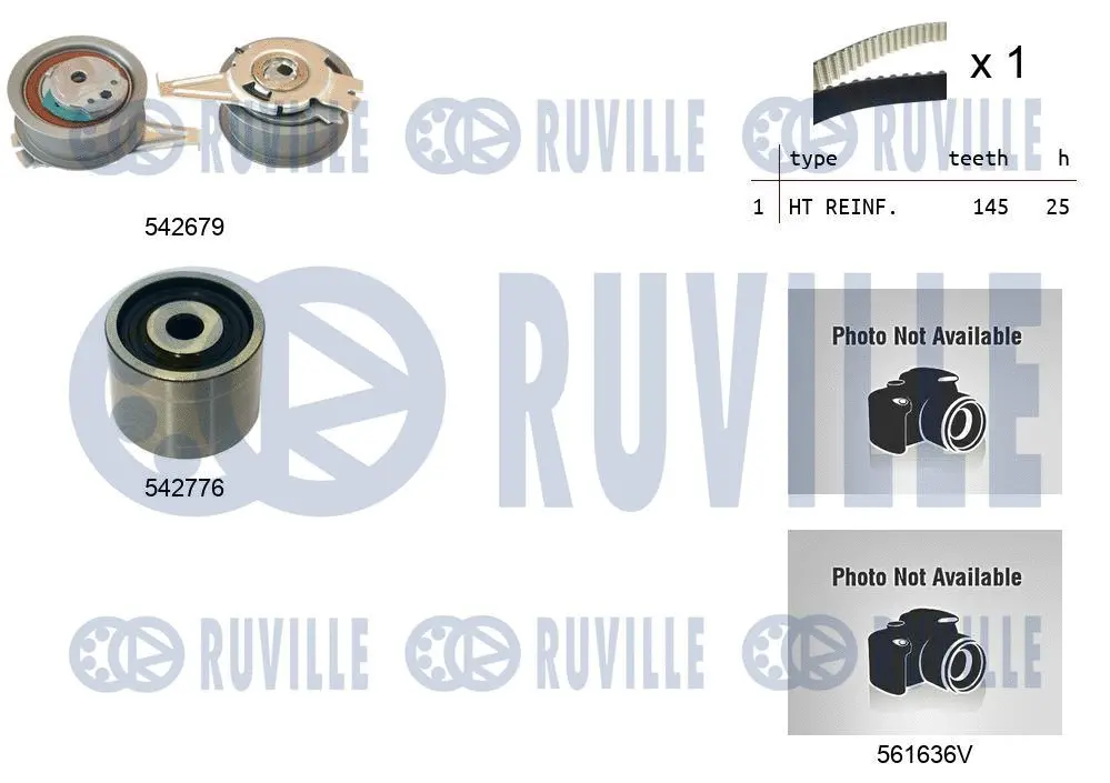 5503912 RUVILLE Водяной насос + комплект зубчатого ремня (фото 1)