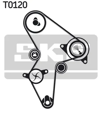VKMC 03120 SKF Водяной насос + комплект зубчатого ремня (фото 1)
