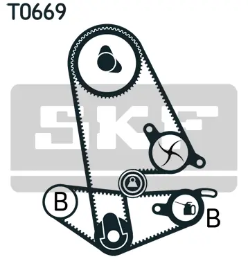 VKMC 93600 SKF Водяной насос + комплект зубчатого ремня (фото 1)