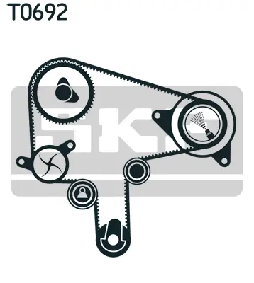 VKMC 94920-1 SKF Водяной насос + комплект зубчатого ремня (фото 1)