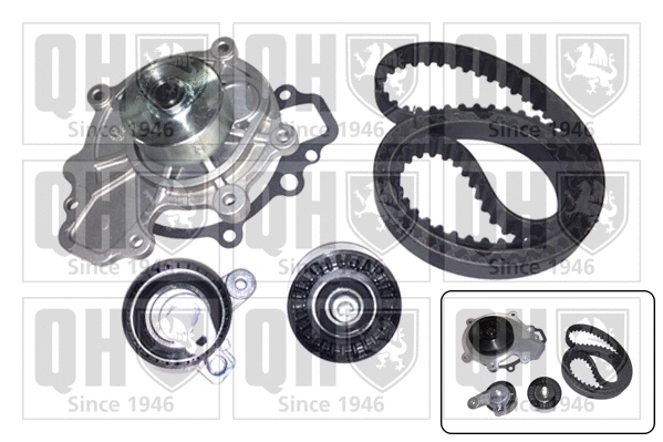 QBPK8760 QUINTON HAZELL Водяной насос + комплект зубчатого ремня (фото 1)