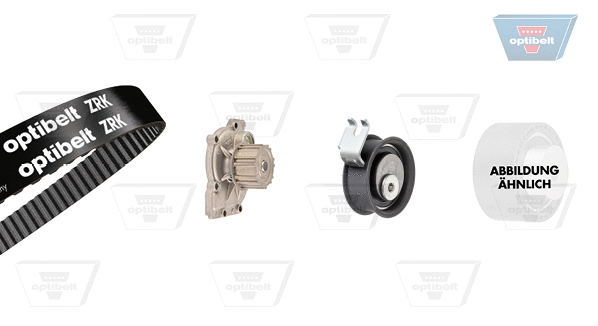 KT 1300 W1 OPTIBELT Водяной насос + комплект зубчатого ремня (фото 3)