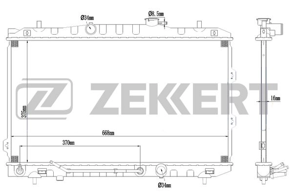 MK-1275 ZEKKERT Теплообменник (фото 1)
