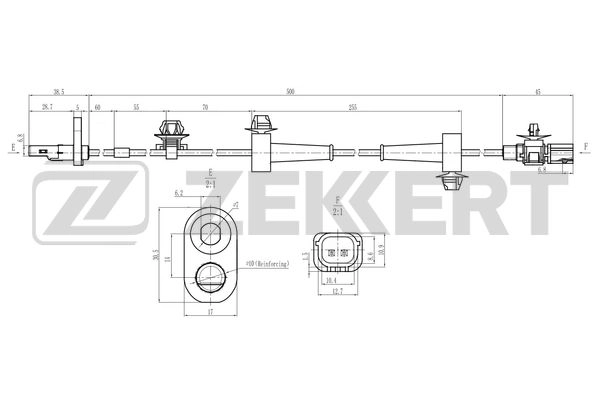 SE-6220 ZEKKERT Датчик, частота вращения колеса (фото 1)