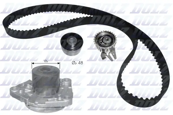 KD109 DOLZ Водяной насос + комплект зубчатого ремня (фото 1)