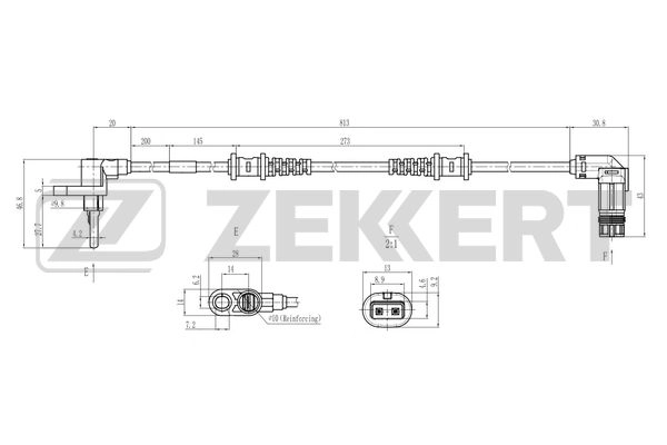 SE-6223 ZEKKERT Датчик, частота вращения колеса (фото 1)