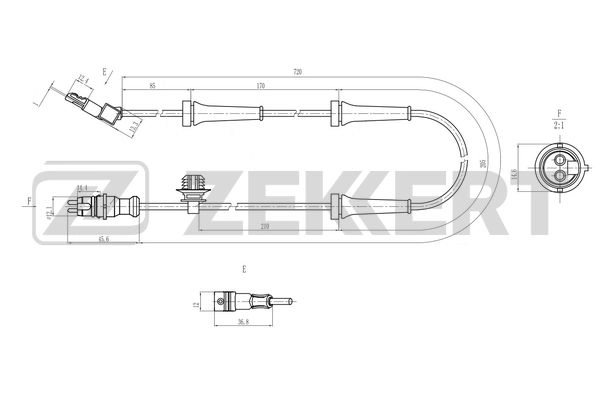 SE-6213 ZEKKERT Датчик, частота вращения колеса (фото 1)