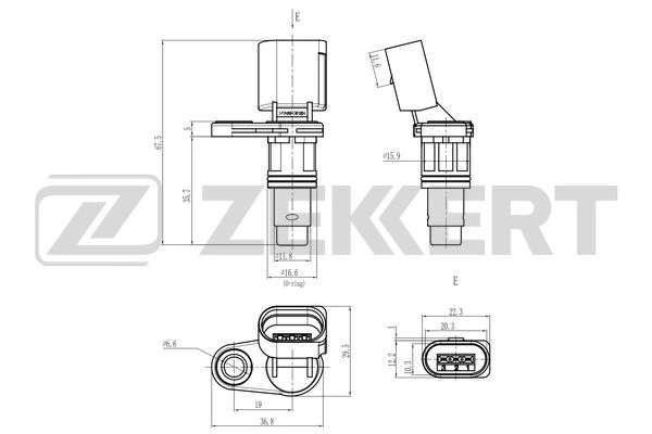 SE-5033 ZEKKERT Датчик, положение распределительного вала (фото 1)