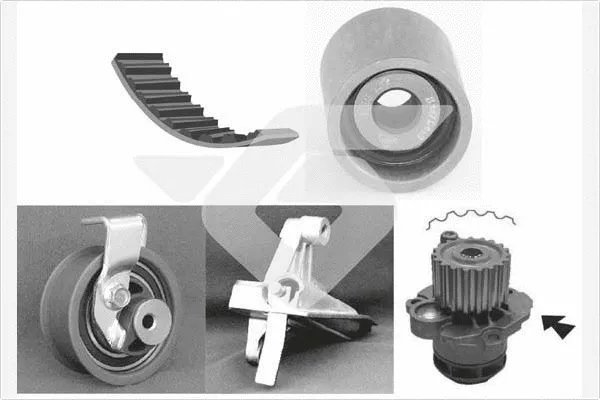 KH 150WP71 HUTCHINSON Водяной насос + комплект зубчатого ремня (фото 1)