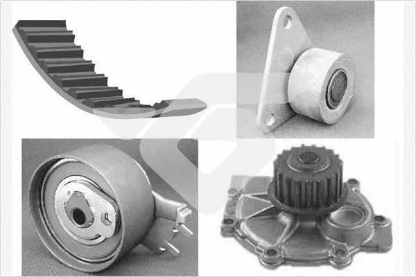 KH 154WP22 HUTCHINSON Водяной насос + комплект зубчатого ремня (фото 1)