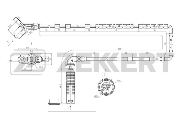 SE-6191 ZEKKERT Датчик, частота вращения колеса (фото 1)