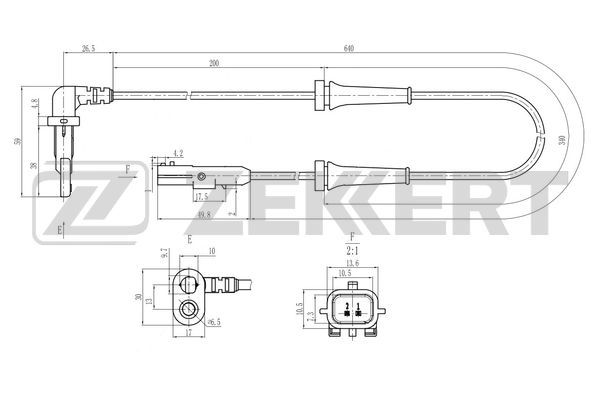 SE-6211 ZEKKERT Датчик, частота вращения колеса (фото 1)