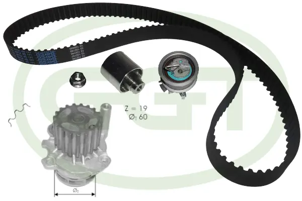KPA20054 GGT Водяной насос + комплект зубчатого ремня (фото 1)