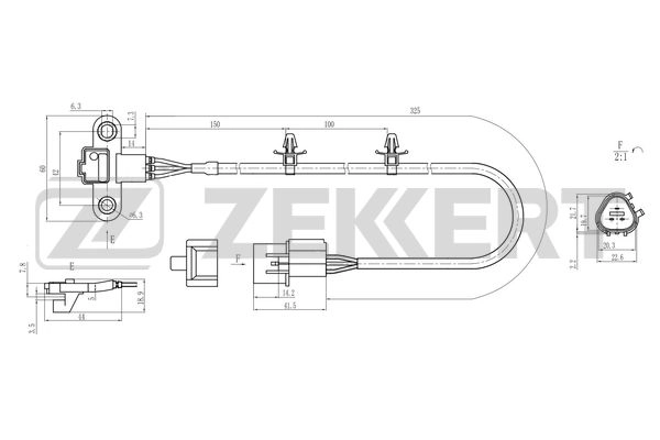 SE-5045 ZEKKERT Датчик, положение распределительного вала (фото 1)