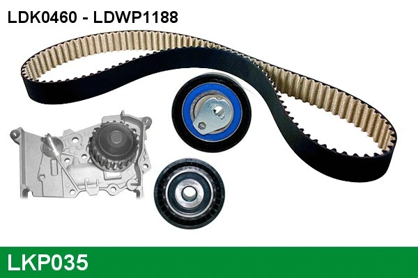 LKP035 LUCAS Водяной насос + комплект зубчатого ремня (фото 1)
