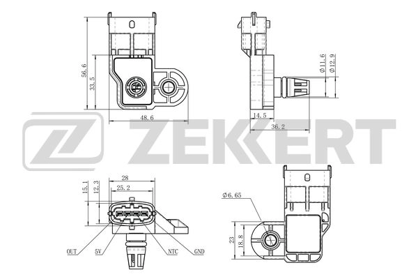 SE-2024 ZEKKERT Расходомер воздуха (фото 1)