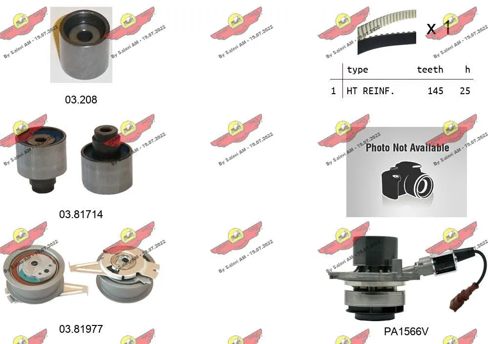 04.5355PA2 AUTOKIT Водяной насос + комплект зубчатого ремня (фото 1)