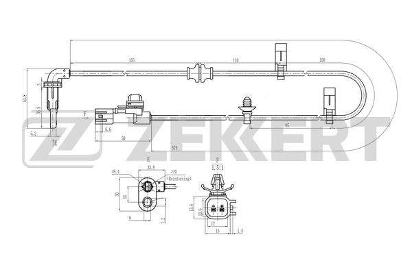 SE-6214 ZEKKERT Датчик, частота вращения колеса (фото 1)