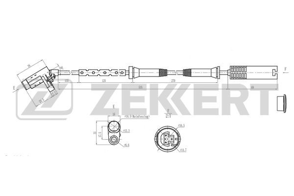 SE-6229 ZEKKERT Датчик, частота вращения колеса (фото 1)