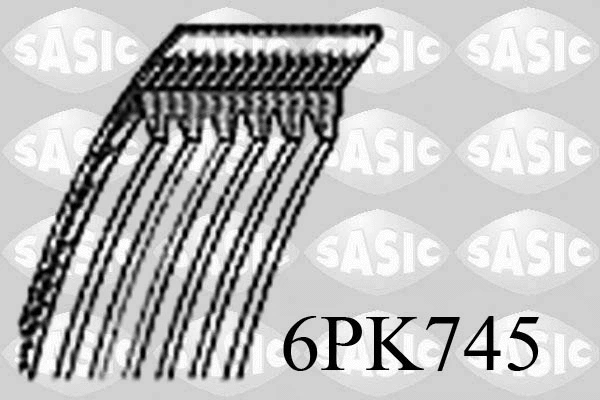 6PK745 SASIC Поликлиновой ремень (фото 1)